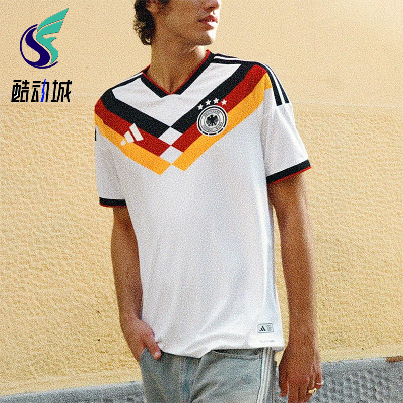 Adidas/阿迪达斯正品GERMANY 26男女运动足球修身训练短袖JN2066