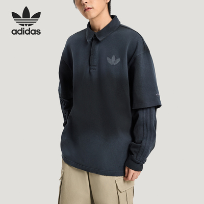 Adidas/阿迪达斯正品三叶草男士休闲假两件运动宽松POLO衫KR5053