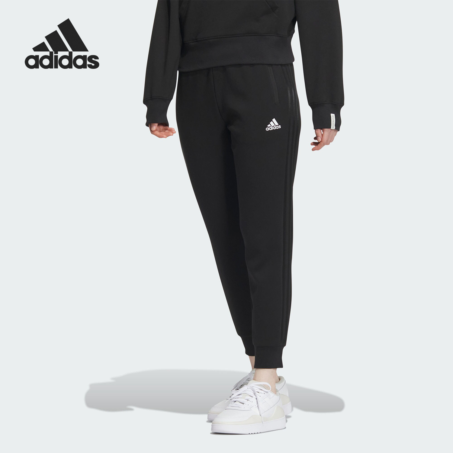 Adidas/阿迪达斯正品当季新款女士跑步针织束脚运动裤JE3207