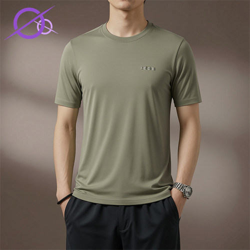 Adidas/阿迪达斯正品圆领宽松风男橄榄绿经典短袖休闲T恤KQ5316
