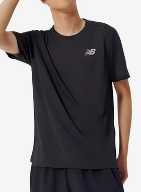 New Balance/NB正品夏季新款男子运动训练透气短袖T恤AMT21262-BK