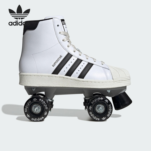 Adidas/阿迪达斯正品SUPERSTAR82SKATE新款经典双排轮滑鞋JS4038