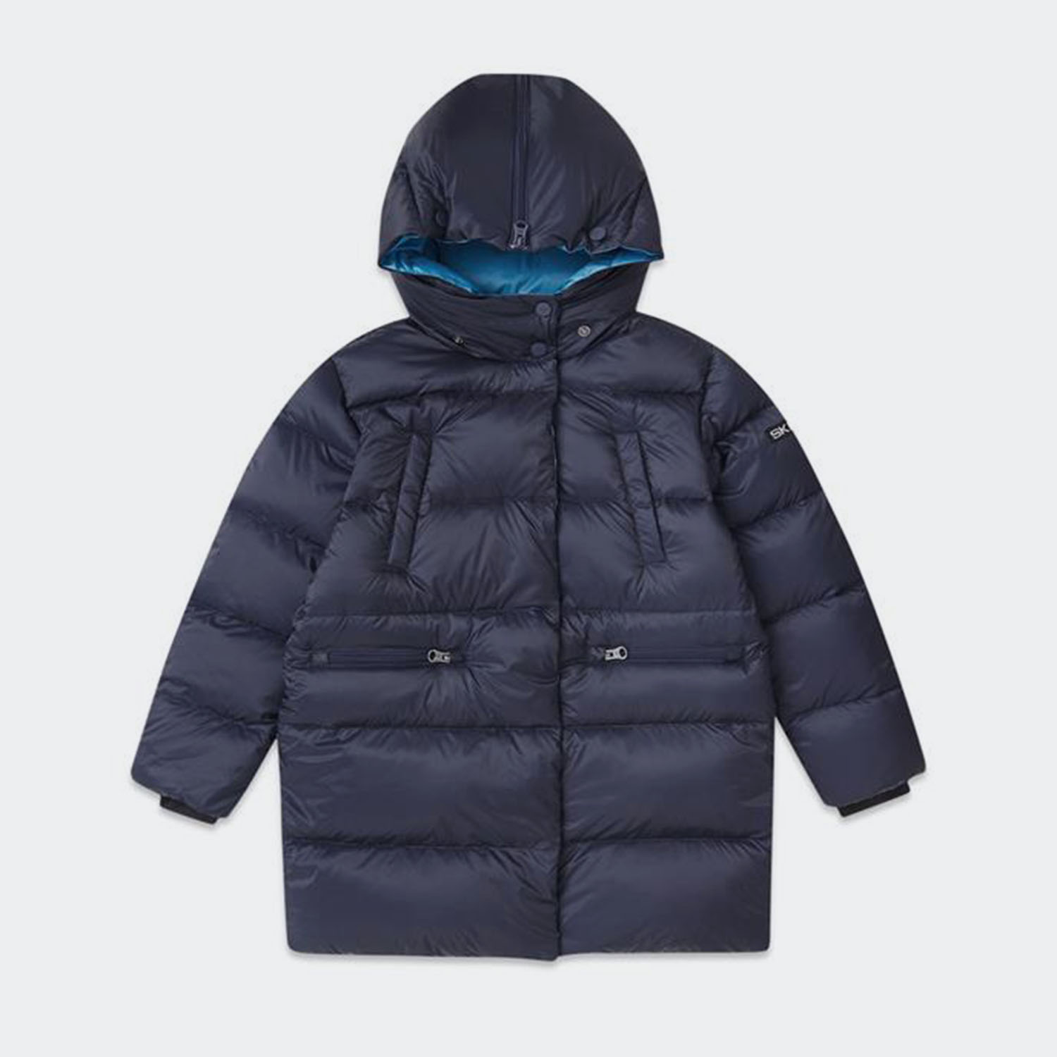 Skechers/斯凯奇正品 当季新款男童梭织连帽保暖时尚长款羽绒服