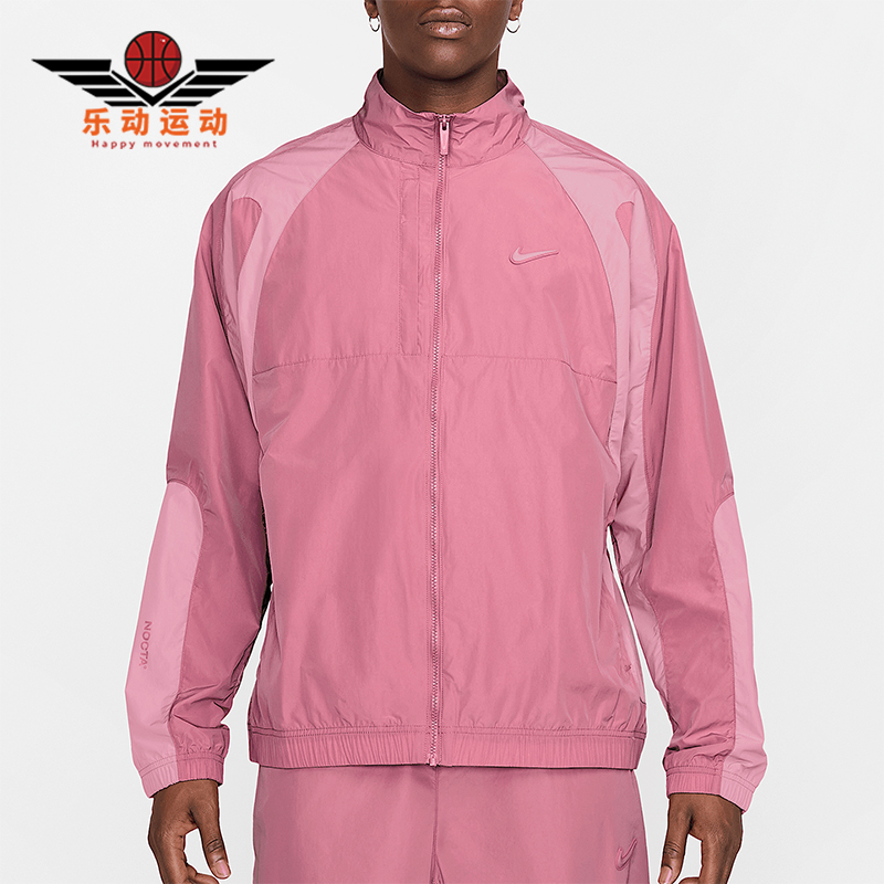 耐克男士立领拼接宽松梭织外套