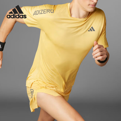 阿迪达斯男士圆领透气短袖