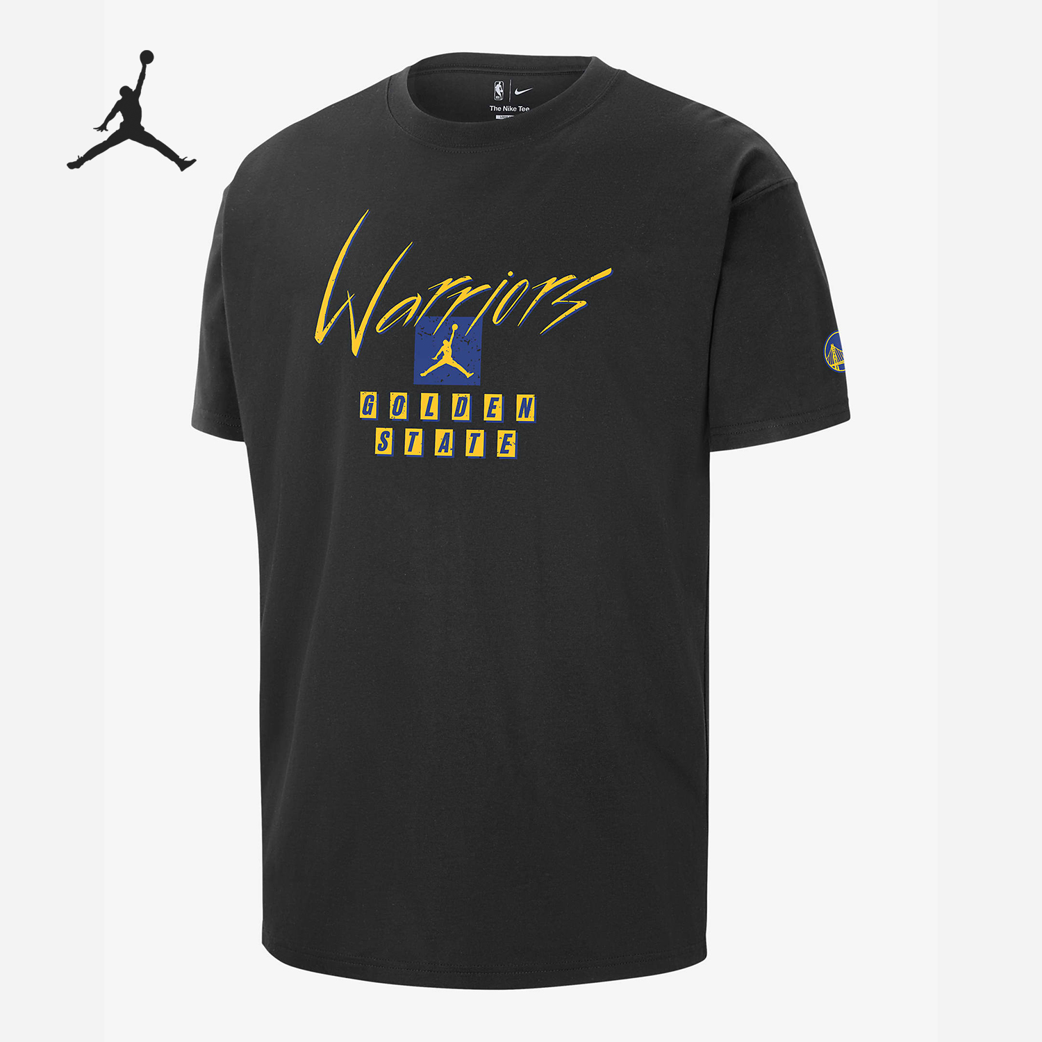 Nike/耐克正品Jordan男子金州勇士队宽松运动短袖T恤FN1065