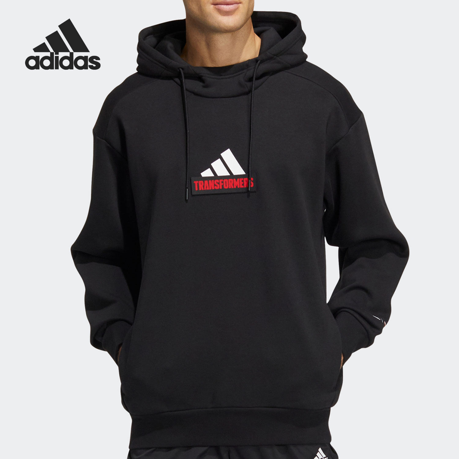 Adidas/阿迪达斯正品变形金刚联名男女装情侣连帽卫衣HM7446