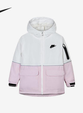Nike/耐克正品运动小童时尚简约保暖连帽棉服NY2442024PS-004