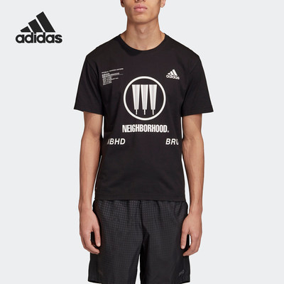 Adidas/阿迪达斯正品 x Neighborhood 联名男子运动短袖T恤FQ6816