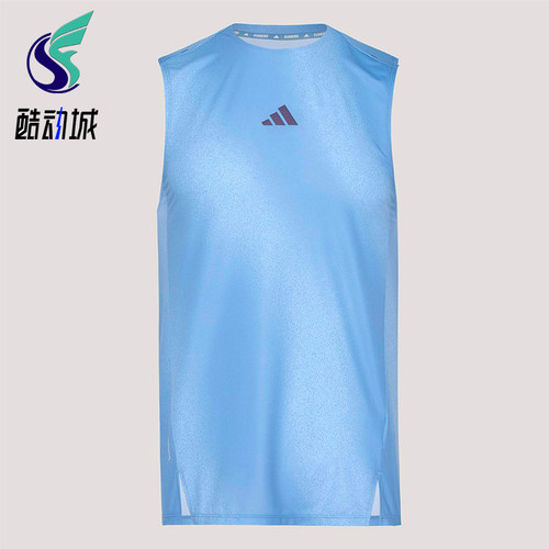Adidas/阿迪达斯正品夏季男士透气无袖跑步训练运动背心T恤KY5047