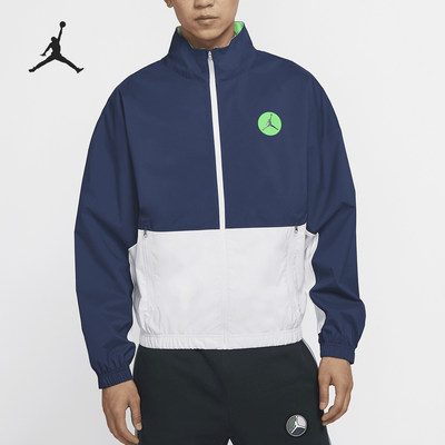 Nike/耐克正品男装当季休闲透气翻领篮球运动夹克外套CW0838-414