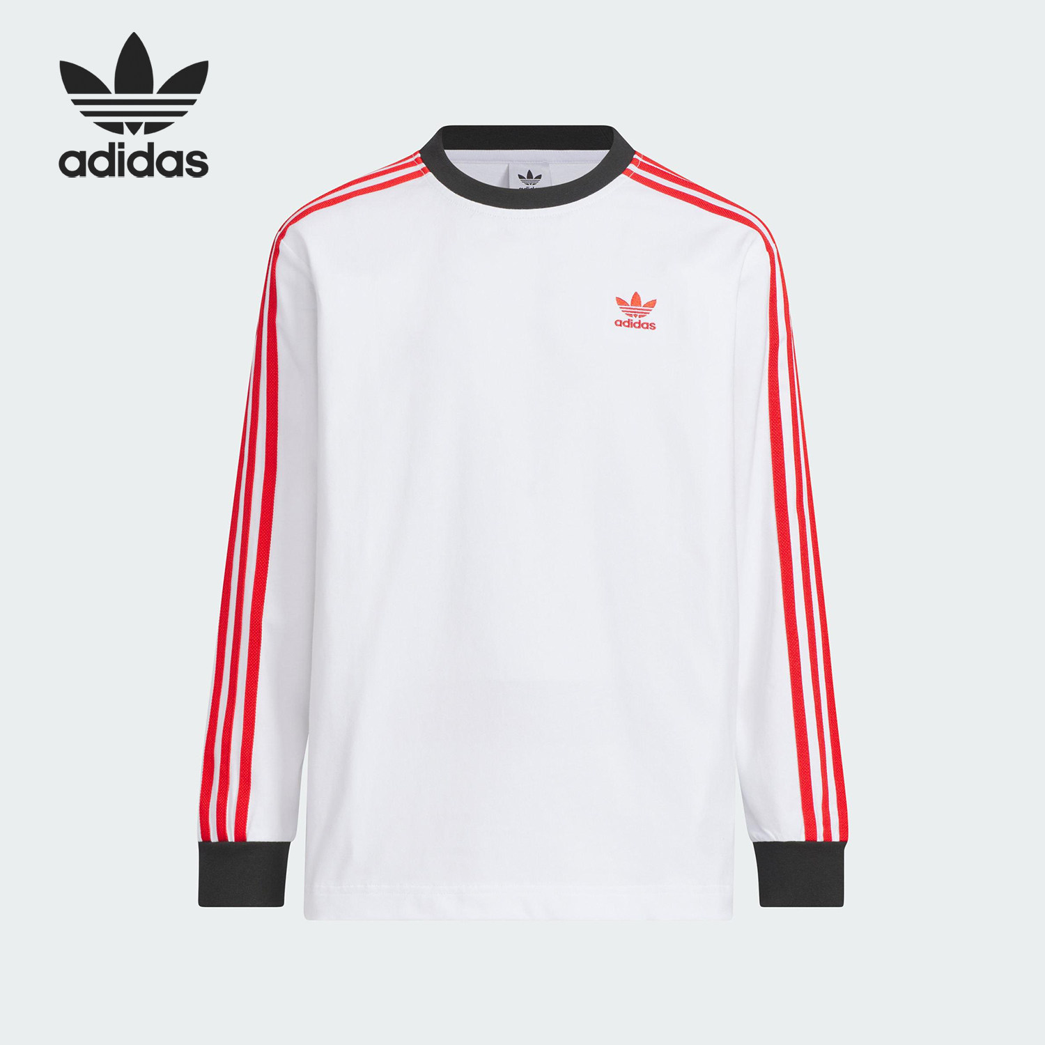 Adidas/阿迪达斯正品三叶草儿童运动休闲圆领长袖T恤KB4585