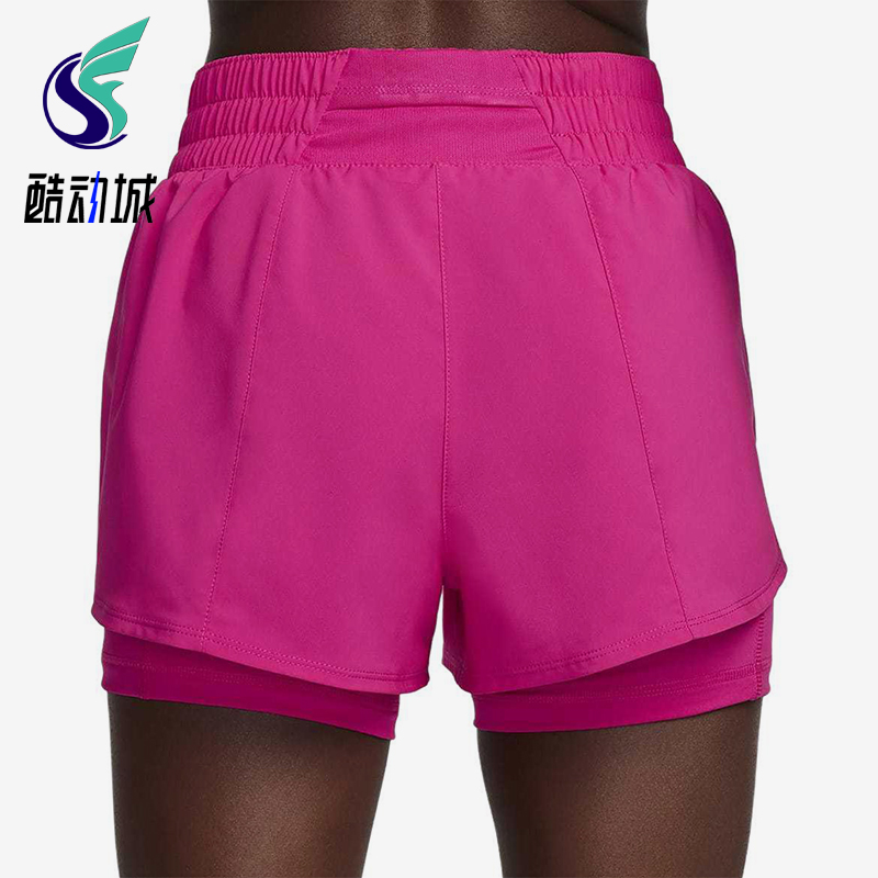 Nike/耐克正品2025女士运动二合一梭织印花跑步短裤DX6013-615