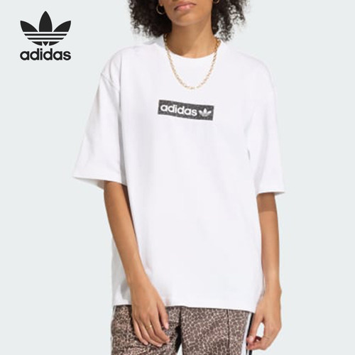 Adidas/阿迪达斯正品女士休闲运动透气时尚舒适短袖T恤KD8812