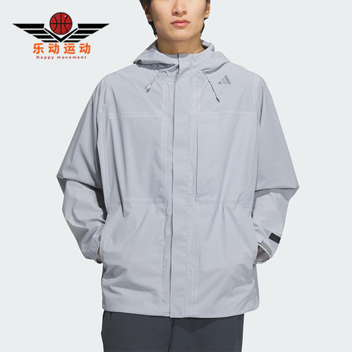 Adidas/阿迪达斯正品2025新款男士宽松户外探险运动冲锋衣JM0979