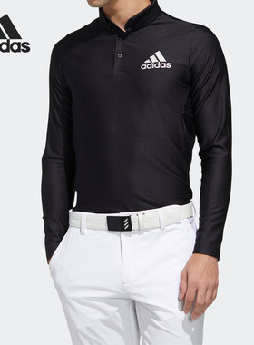 Adidas/阿迪达斯正品当季新款高尔夫服装男子长袖Polo衫 FJ3789