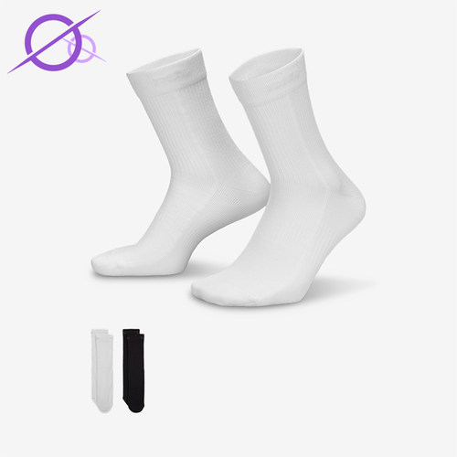 Nike/耐克正品Everyday Plus女士透气经典运动袜两双装HQ7762-902