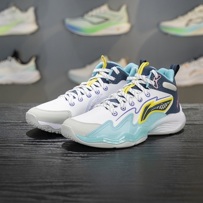 李宁正品2025冬季新款男大童时尚耐磨中帮稳定篮球鞋YKBV090-5