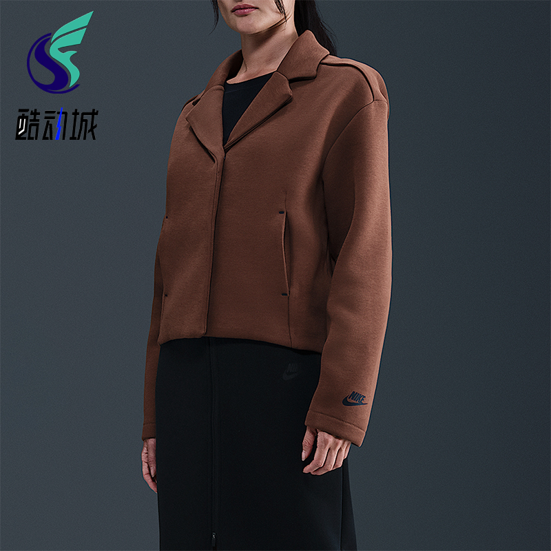 Nike/耐克正品春秋女士运动针织简约时尚翻领夹克外套HV2452-265