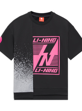 中国李宁正品短袖新款潮流音乐节Vital纯棉印花T恤AAES011