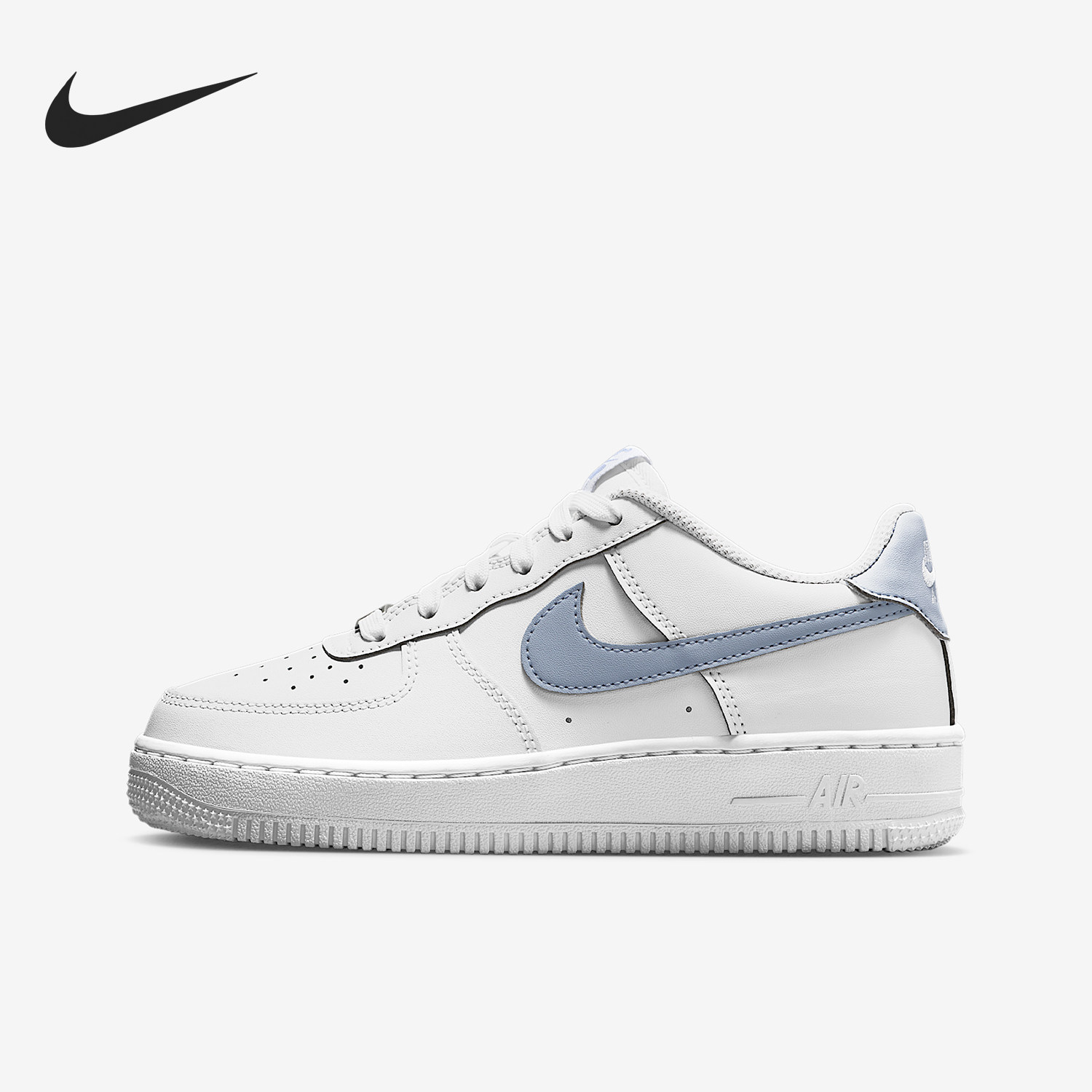 Nike/耐克正品Air Force 1 GS女子大童运动板鞋CT3839-112