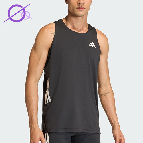 Adidas/阿迪达斯正品夏季男士透气日常跑步运动圆领背心T恤JZ6544