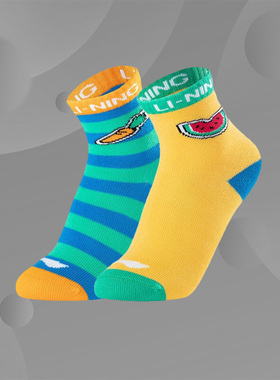 李宁正品袜子女小童运动生活系列吸汗运动儿童袜子YWSS008