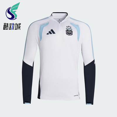 Adidas/阿迪达斯正品2025冬季款男士套头立领拼接足球上衣JZ5969