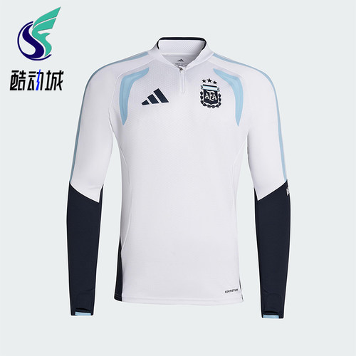 Adidas/阿迪达斯正品2025冬季款男士套头立领拼接足球上衣JZ5969