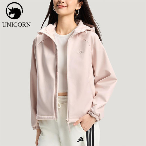 Adidas/阿迪达斯正品2025冬季款女士日常连帽运动宽松外套KS2761