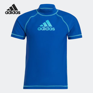 新款 Adidas 阿迪达斯正品 夏季 GT5067 游泳大童运动泳衣T恤