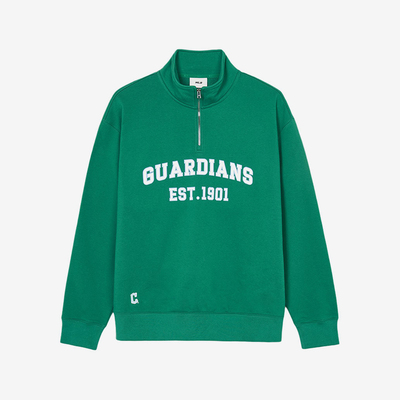 MLB正品春秋男女同款复古半拉链长袖卫衣套头衫3AMTV0341-45GNS