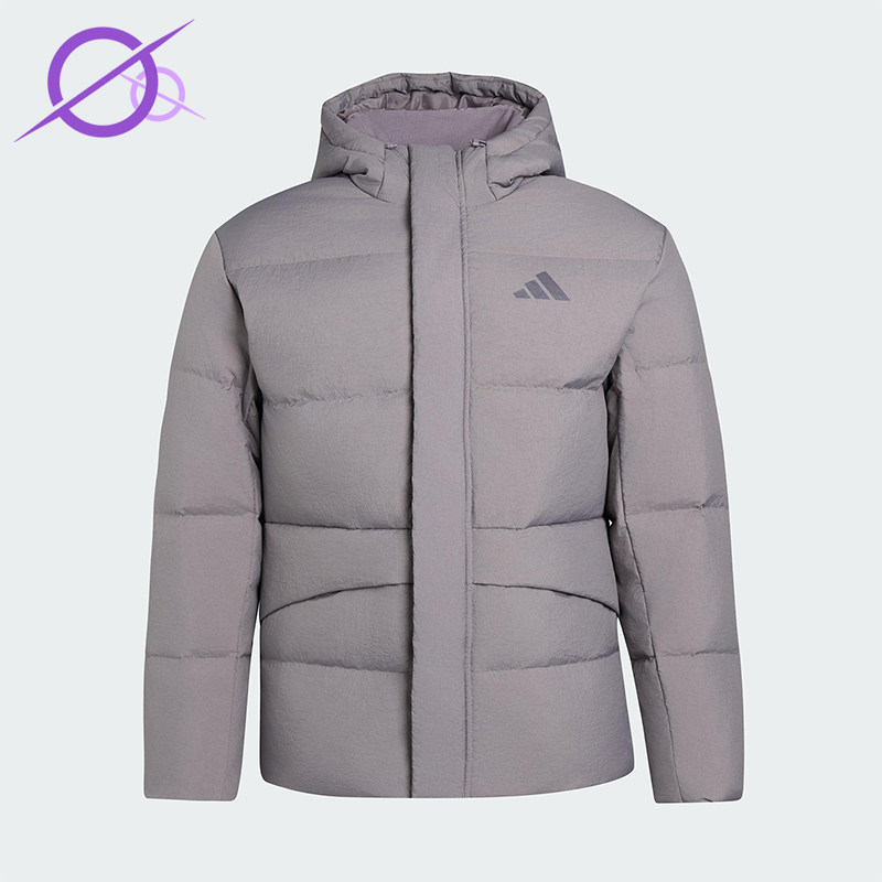 Adidas/阿迪达斯正品LINEAR男士运动连帽保暖休闲羽绒服KR0936