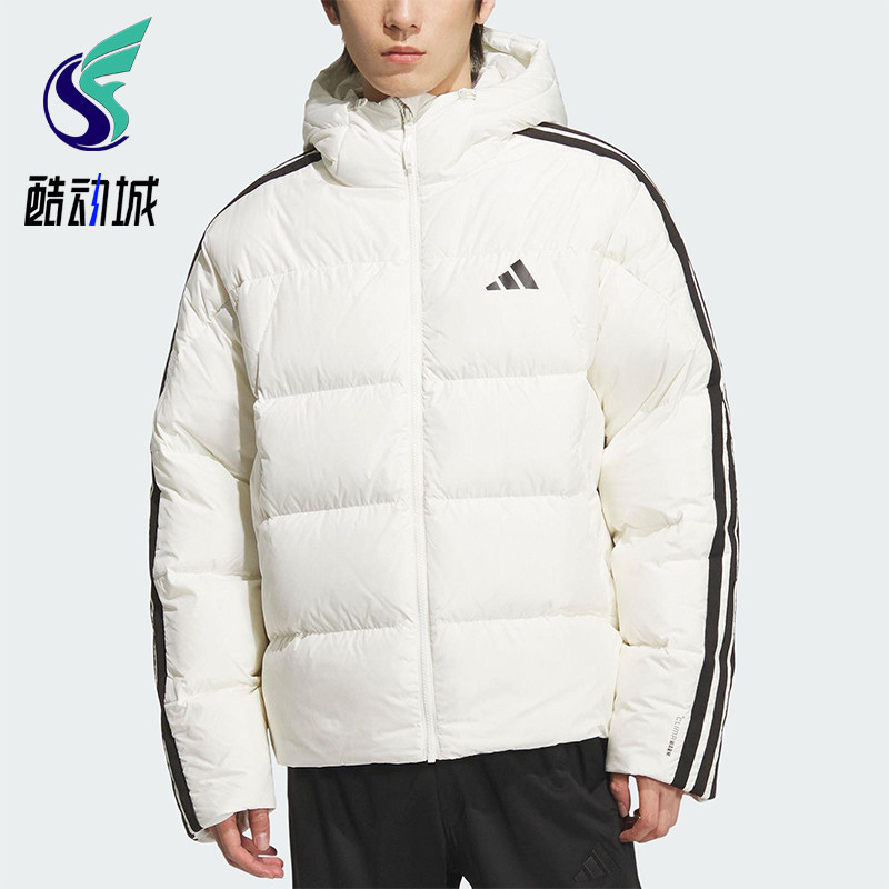 Adidas/阿迪达斯正品3S PUFF D JKT男士连帽保暖日常羽绒服KC2494