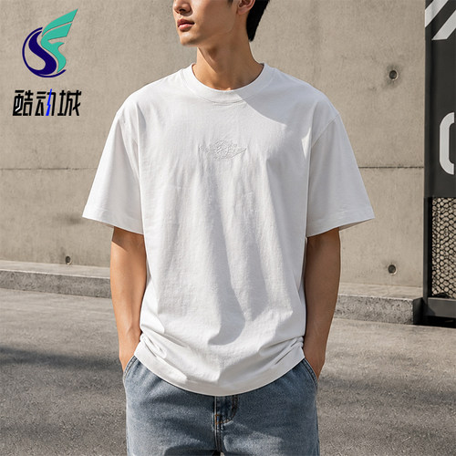 Nike/耐克正品JORDAN男士透气运动休闲简约短袖T恤DX5783-100