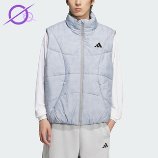 男士 Adidas 款 2025秋季 日常立领保暖棉马甲KC2755 阿迪达斯正品