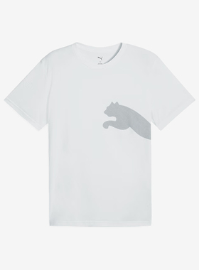 Puma/彪马正品2025夏季款男士简约套头针织休闲短袖527364-02