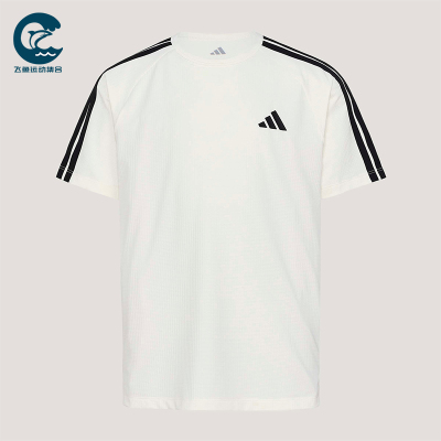 Adidas/阿迪达斯正品夏季儿童透气圆领日常运动轻盈短袖T恤KY8365
