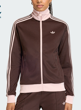 Adidas/阿迪达斯正品三叶草女士休闲拼接经典运动日常外套KD3742