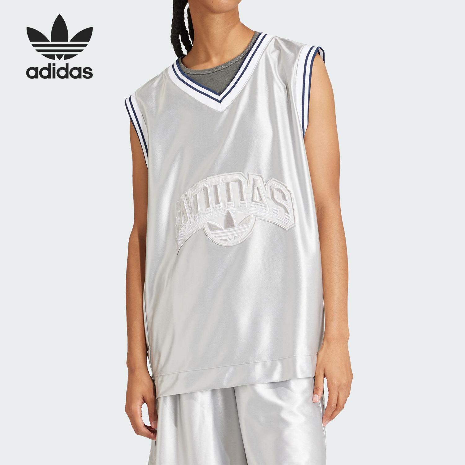 Adidas/阿迪达斯正品三叶草春季女士宽松运动无袖背心IT9766