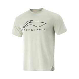 李宁正品 T恤ATSV655 CBA系列男子户外休闲透气运动训练套头短袖