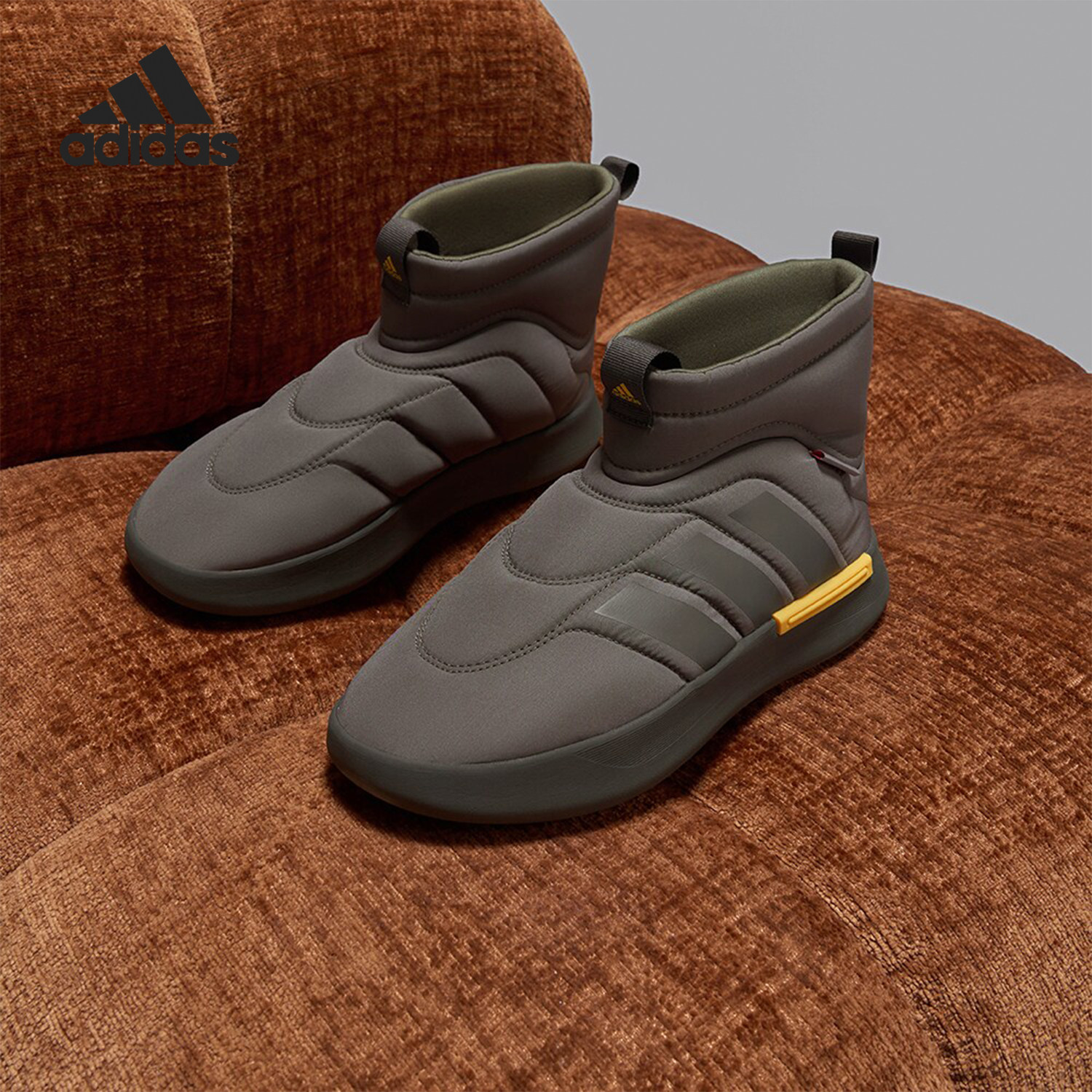 Adidas/阿迪达斯正品ADIPUFF MID男女同款保暖休闲棉鞋JR0069
