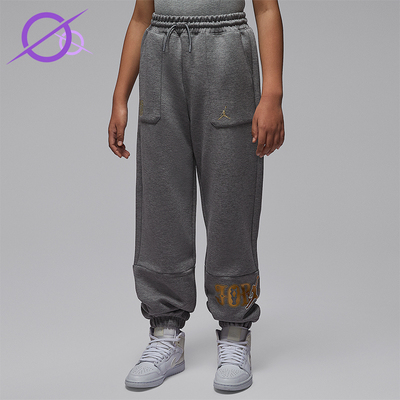 Nike/耐克正品JORDAN大童休闲束脚针织刺绣运动长裤IR8370-091