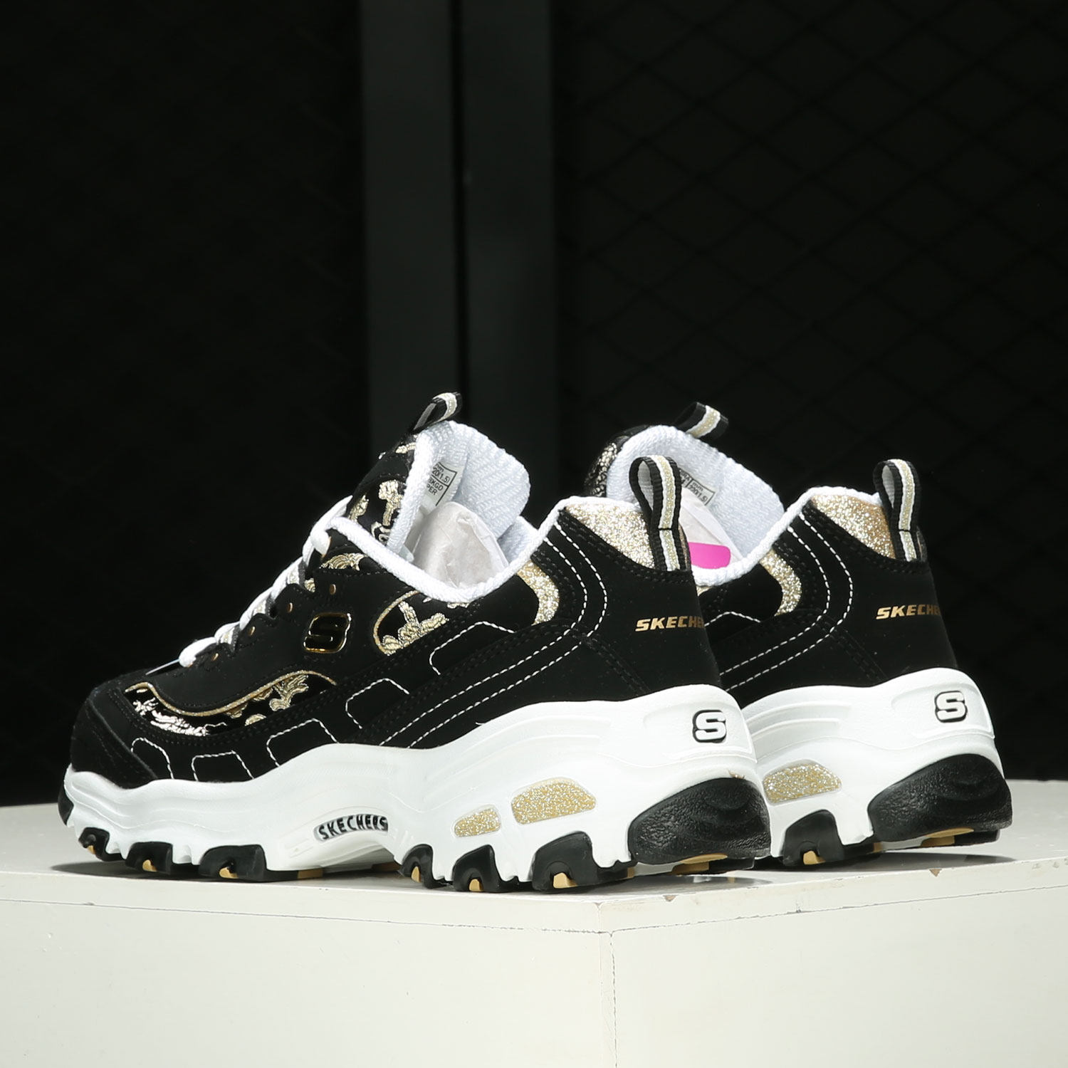 Skechers/斯凯奇正品 厚底老爹鞋熊猫鞋女子时尚绑带运动鞋,运动鞋new,其它运动鞋,淘宝优惠券,粉丝福利购,淘宝优惠卷