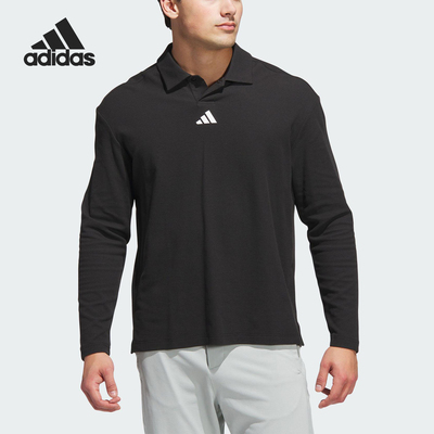 Adidas/阿迪达斯正品2025男士经典高尔夫运动长袖POLO衫JN3038