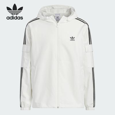 Adidas/阿迪达斯正品三叶草男女休闲三条纹梭织外套KB1944