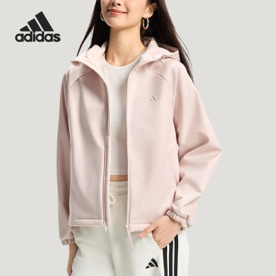 Adidas/阿迪达斯正品2025冬季款女士连帽运动宽松外套KS2761
