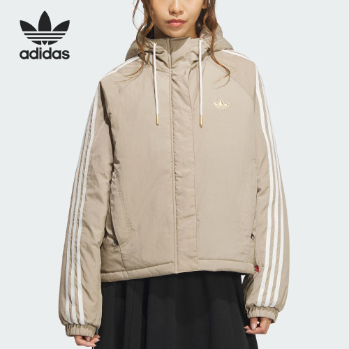 阿迪达斯女士运动连帽棉服
