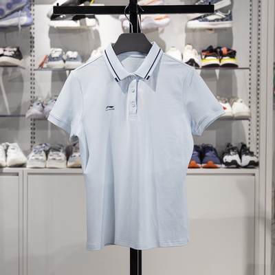 李宁正品20025新款女士柔软舒适透气时尚休闲短袖POLO衫APLV060-9