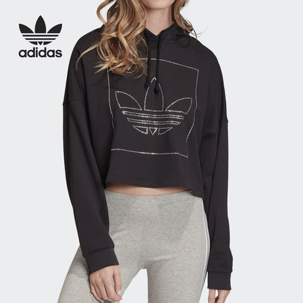 Adidas/阿迪达斯正品三叶草女子宽松休闲连帽套头卫衣FM1915